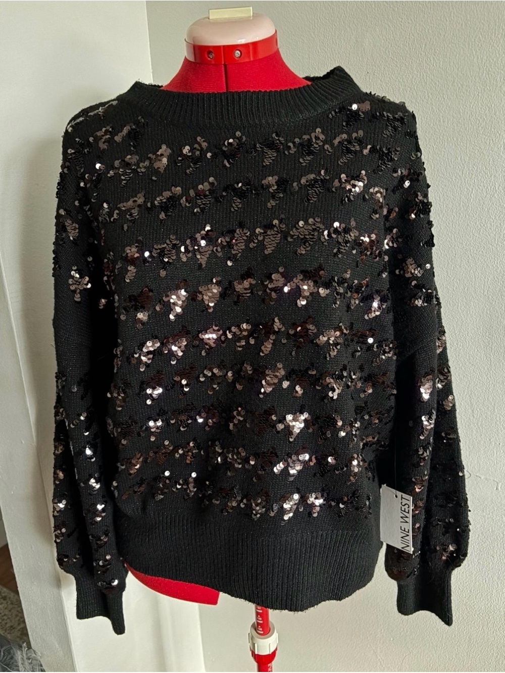NWT Nine West Sequin Sweater